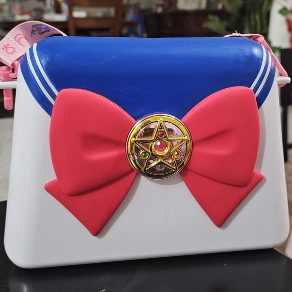 Blue and Pink Bow Bag